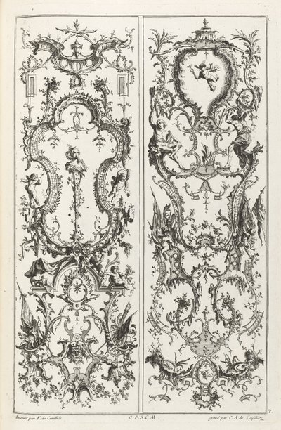 Libro de Ornamentos... de Jean François Cuvilliés